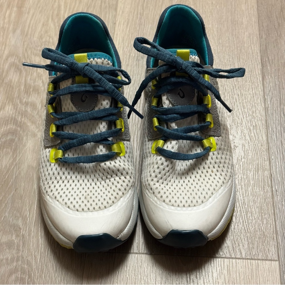 Olukai Wailuku Sneakers Size 7‎ Bright White Lagoon - Picture 4 of 12